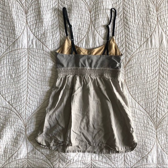 2/$30🍑 LULULEMON Bliss Tank Cashew/Tonka Stripe - Picture 4 of 9